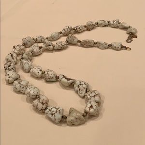 Kenneth Jay Lane Genuine White Turquoise Necklace
